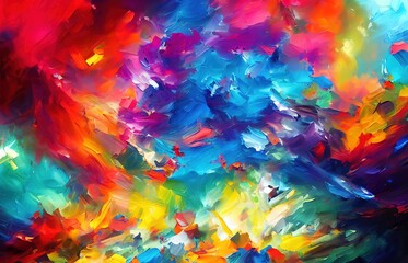 Fototapeta na wymiar Multicolored splashes of paint, abstraction, illustration.