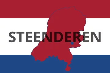 Fotobehang Steenderen: Illustration mit dem Namen der niederländischen Stadt Steenderen in der Provinz Gelderland © Modern Design & Foto