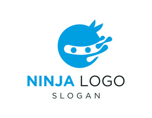 Logo design about ninja on white background. Made using the coreldraw application.
