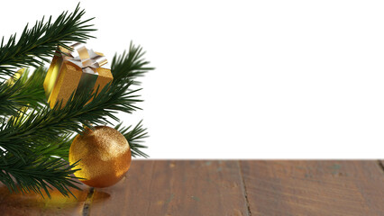 Decoraci√≥n de Navidad con fondo transparente - renderizado 3D realista.