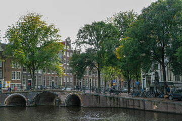 Naklejka premium La città di Amsterdam