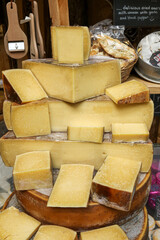 Cheese for sale at Borough Market, London