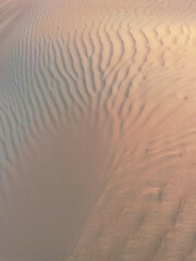 Pattern on dune in desert at sunset