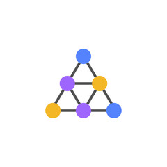 organizational structure flat icon designed in flat style decorated with structure icon elements and organization icon in business icon theme