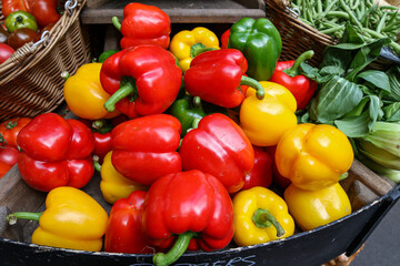 Bell Peppers for sale at Borough Market, London