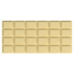 3d rendering illustration of a white chocolate bar