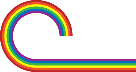 LGBT color in rainbow shape stripe. To celebrate pride month, gay, lesbian, homosexual pride culture and transgender community. 