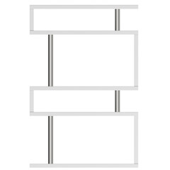 Obraz premium 3d rendering illustration of a white bookshelf