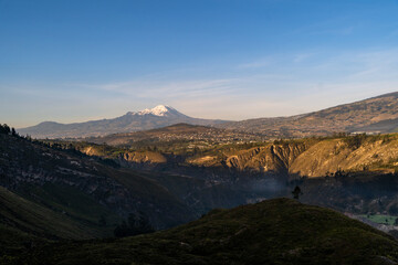 Chimborazo is the highest volcano and mountain in Ecuador, natural landscape