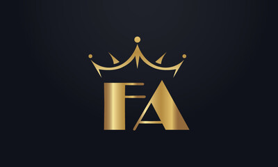 King crown logo design vector and extra bold queen symbol