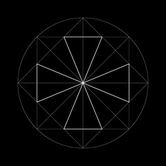 Set of sacred geometry. Vector Illustration isolated on white. Sacred geometry. Black lines on a white background. - obrazy, fototapety, plakaty