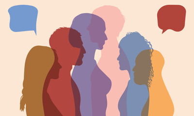 Sharing ideas and thoughts. Communicating and collaborating. Socialising and informing. Creating a conversational bubble with a multiethnic group of people.