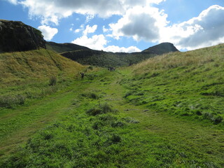 Naklejka premium A valley in Holyrood park