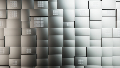 3d illustration. abstract background. grey color. cubes