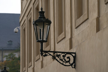 Fototapeta na wymiar street lamp on the wall