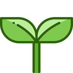 young plant two tone icon