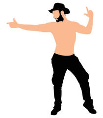 silhouette of a man dancing