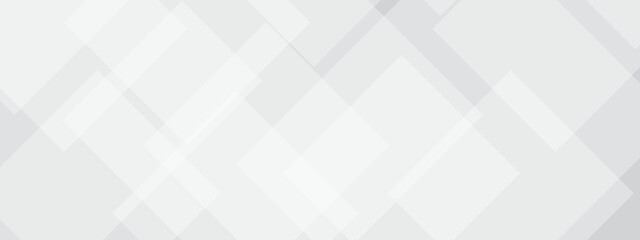Abstract white and grey geometric overlapping square pattern, design of technology background with shadow. Vector illustration. You can use for add, poster, design artwork, template, banner, wallpaper