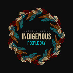 indigenous people day, garland of feathers