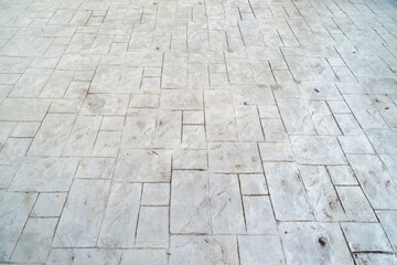 Gray marble rectangular tiles flooring pattern surface texture. Close-up of interior design decoration background