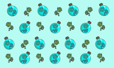 pattern cute cartoon character halloween ghost indonesia