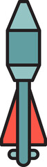 missile and rocket icon illustration