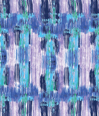 Abstract blue watercolor ethnic brush stroke seamless repeat print pattern  Texture background