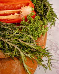 Naklejka na ściany i meble fresh vegetables on the table, food, vegetable, fresh, salad fresh