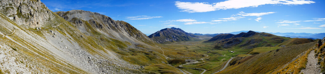 Campo Imperatore mountains in an autumn day, Gran Sasso mountain chain, Abruzzo, Italy