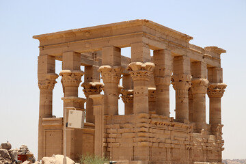 Trajan's Kiosk at the temple of Isis in Aswan, Egypt 