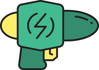 space and futuristic gun icon illustration