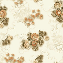 seamless flower repeat pattern
