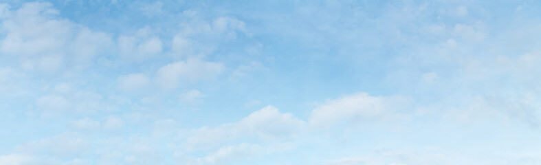 Obraz premium Long Panoramic Soft Pastel Color White Clouds Sky Background