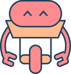 funny robot avatar illustration