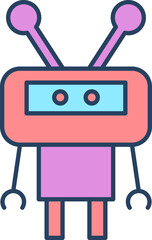 funny robot avatar illustration