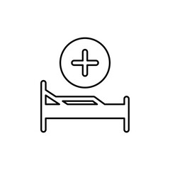 Hospital bed icon