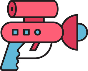 space gun and blaster icon illustration