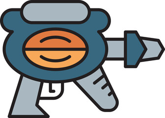 space gun and blaster icon illustration