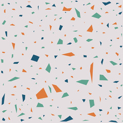 grey, brown, green and blue terrazzo pattern