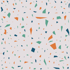 grey, brown, green and blue terrazzo pattern