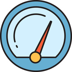 speedometer and gauge icon illustration