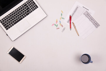 Working desk of office manager
