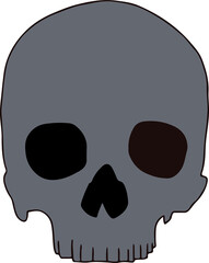 Halloween skull on black
