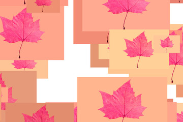 Abstract background with autumn leaves pattern.