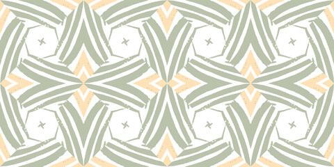 Folk Vector Print Boho. Green Graphic Wallpaper. Pillowcase Hippie Geometric. Beige Artwork Ceramic. Carpet Bohemian Trendy. African Design. Beige Abstract Tapestry.