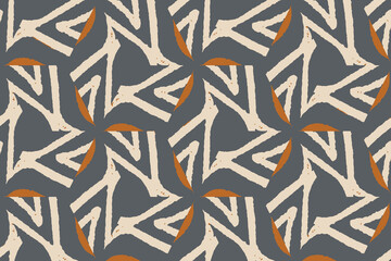 Ethnic Vector Ikat Boho Rug. Coconut Abstract Ornament. Pillowcase Hippie Bohemian. Mosaic Design.