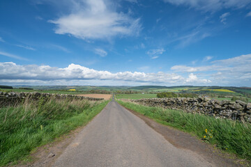 A lane near Lauder, Berwickshire, in the Scottish border country
