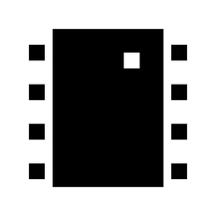 Integrated Circuit Flat Vector Icon