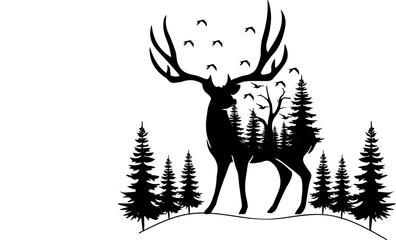 Deer forest design 
