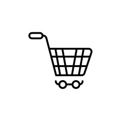 shopping cart line icon. Simple element illustration. shopping cart concept outline symbol design.